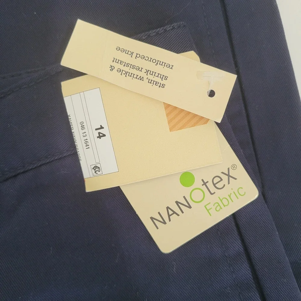 Cherokee Boys Ultimate Khaki Uniform‎ Pants Size 14 Xavier Navy Blue NWT 2 Pack